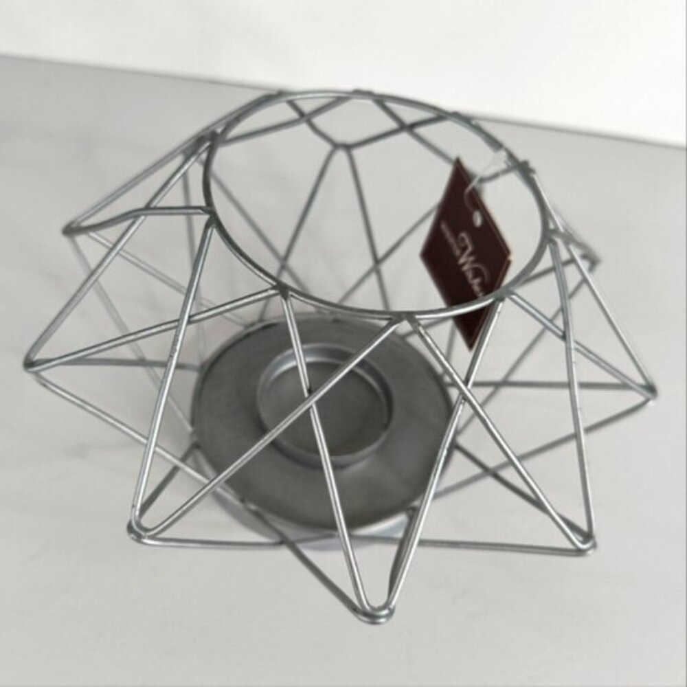 NWT NOS Winter Wishes Geometric Futuristic Avantgarde Candle Holder